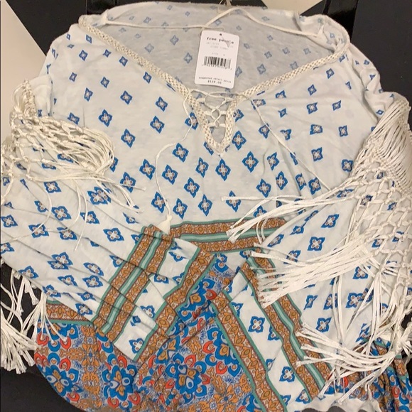 NWT Free people bohemian fringe top size medium - Picture 4 of 8